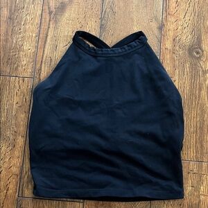 Black Halter Crop Top
